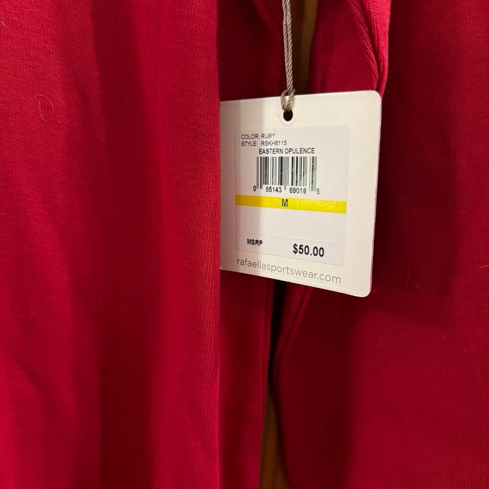Rafaella Red Embellished Long Sleeved Shirt Size M - Picture 2 of 4